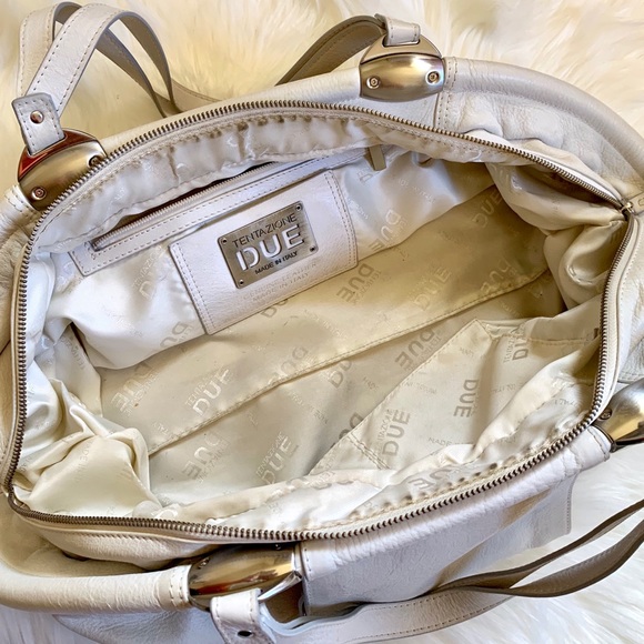 Tentazione Due White Leather Satchel - Picture 5 of 8